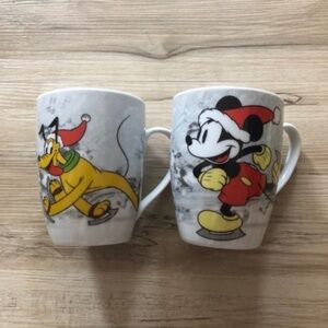 Mickey Mouse & Pluto Disney Holiday Christmas Mugs